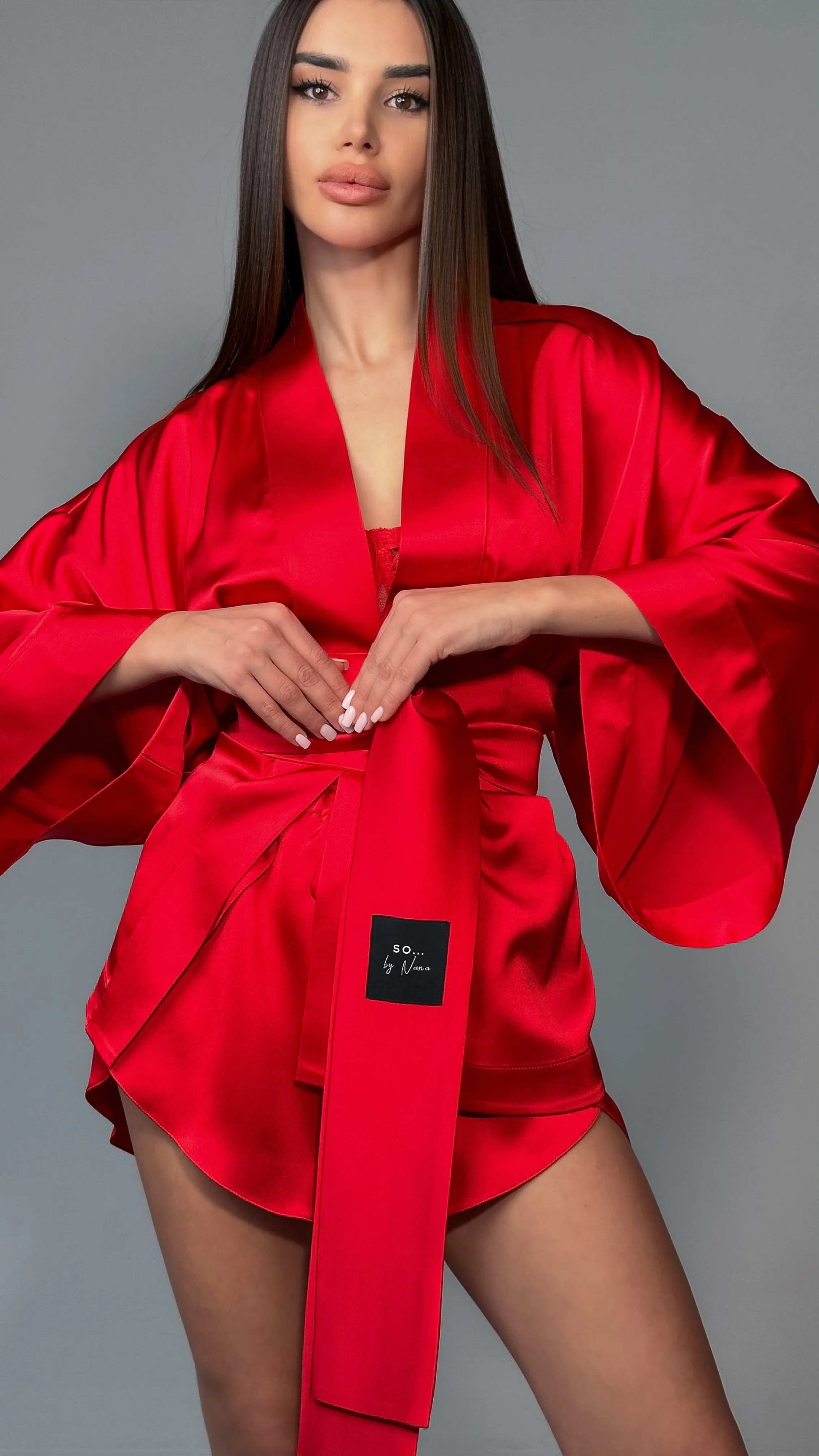Elegant Satin Suite Red