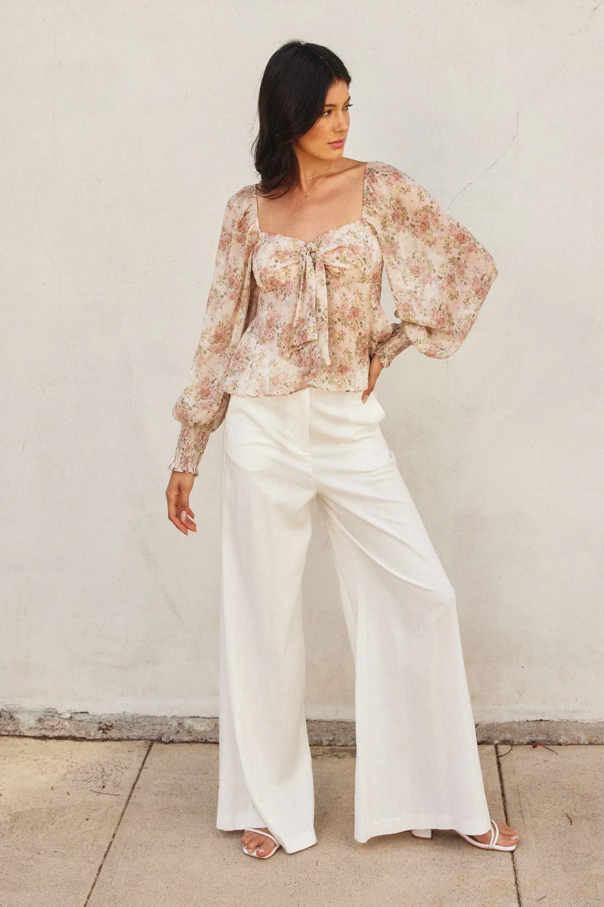 Ellie Sweetheart Flared Top