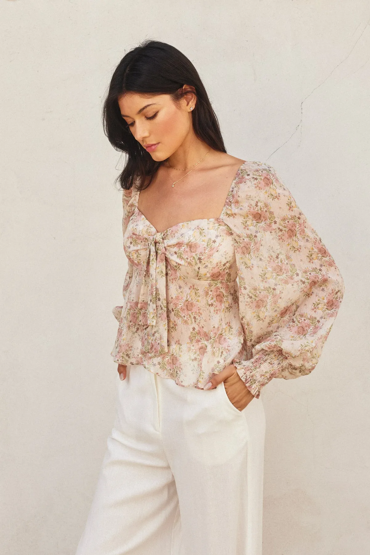 Ellie Sweetheart Flared Top