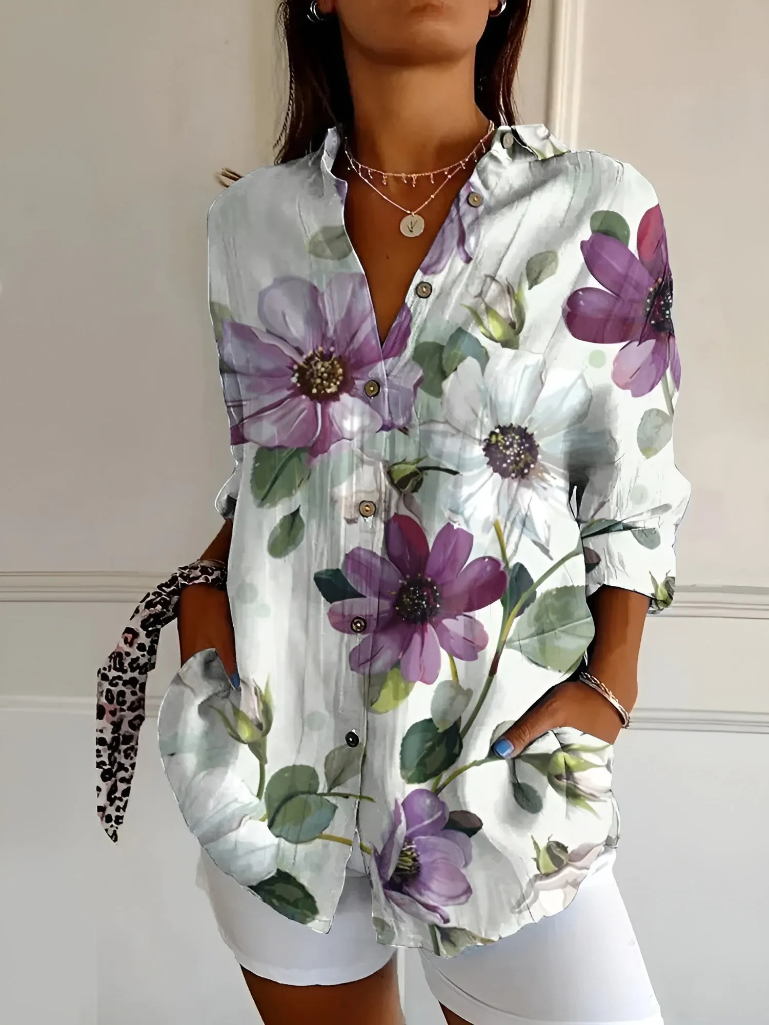 Emma™ | Stylish Blouse with Playful Patterns
