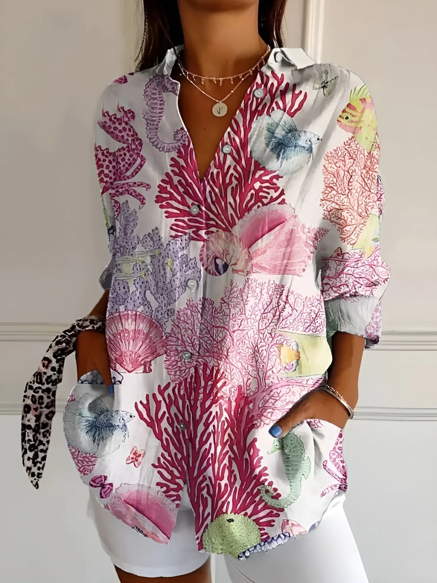 Emma™ | Stylish Blouse with Playful Patterns