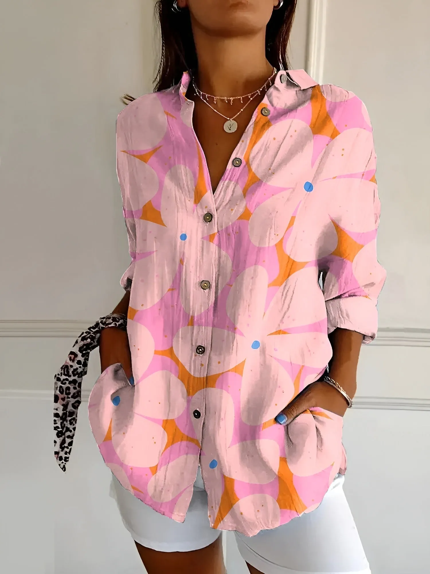 Emma™ | Stylish Blouse with Playful Patterns