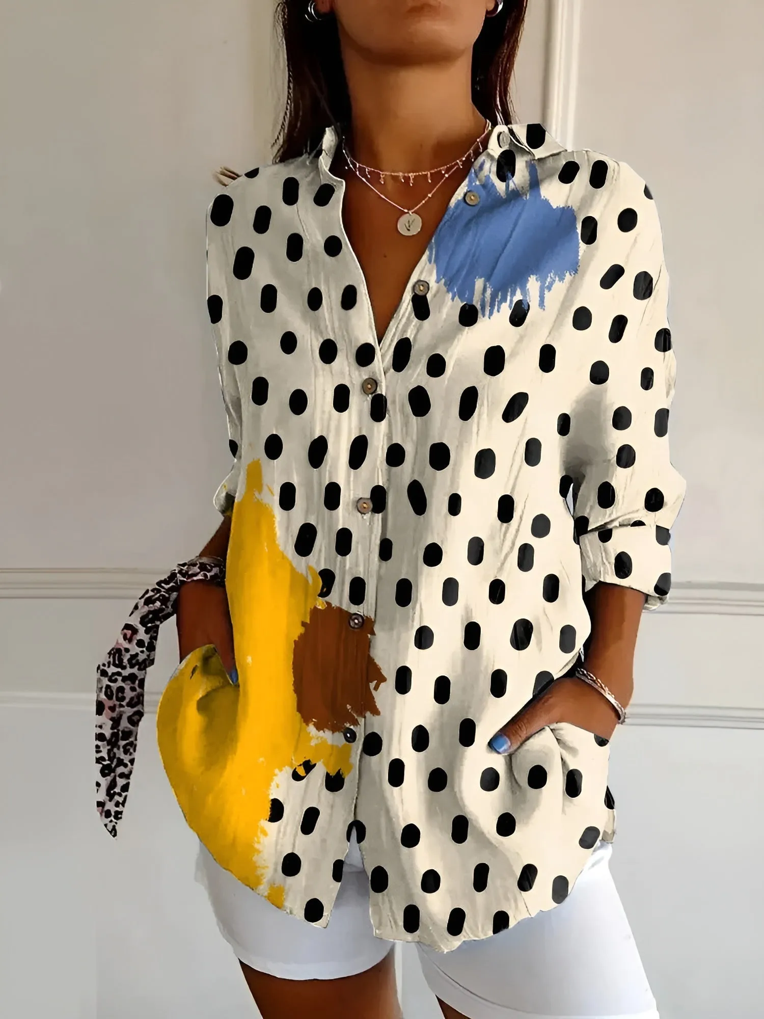 Emma™ | Stylish Blouse with Playful Patterns