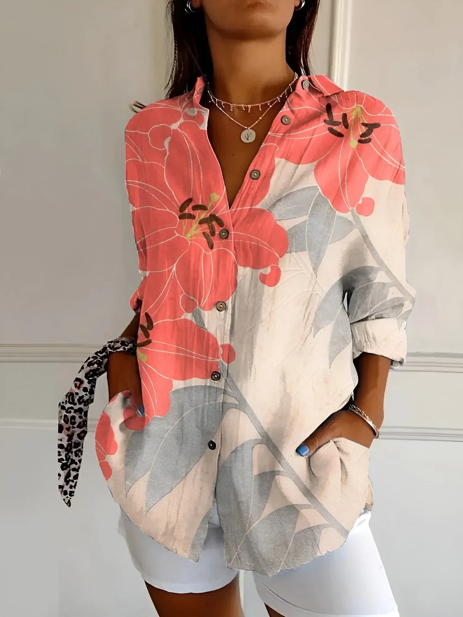 Emma™ | Stylish Blouse with Playful Patterns