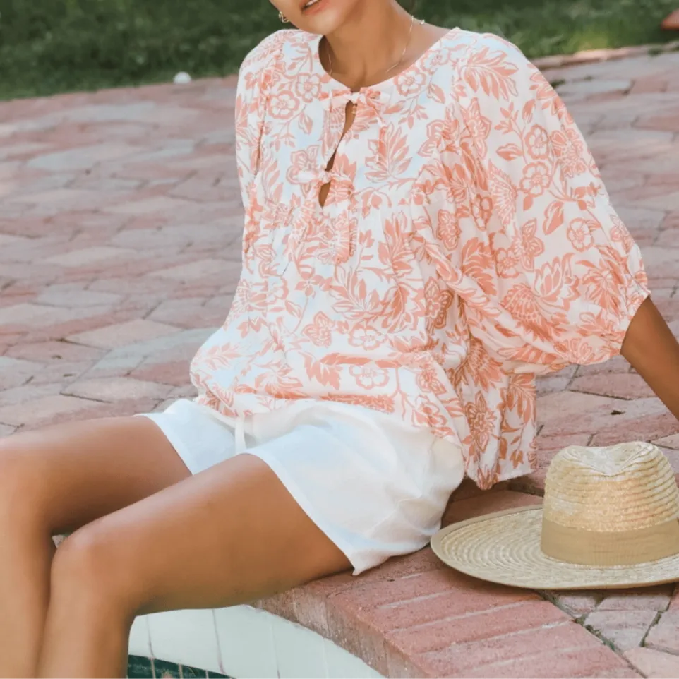Field of Dreams Boho Floral Printed Blouse