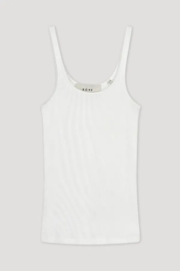 Fine Ribbed Tank in White (Sold Out)