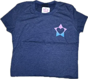 FIREHOUSE- Heart Star Ombre Tee Heather Navy