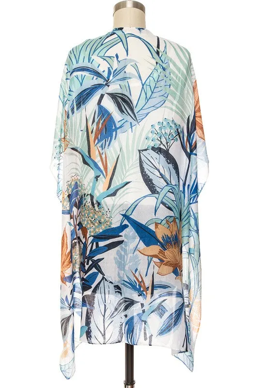 Floral Printed Light Weight Kimono Cardigan