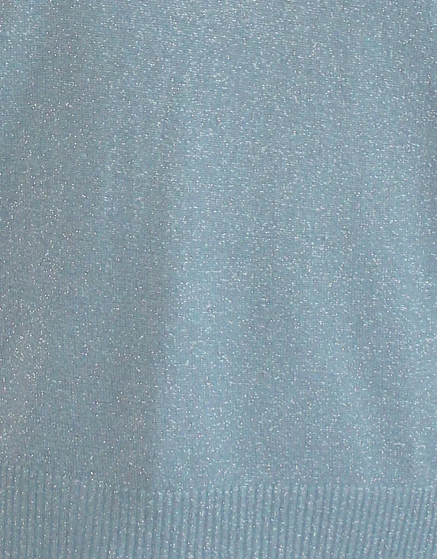 Frankies Lurex Tee - Pale Blue