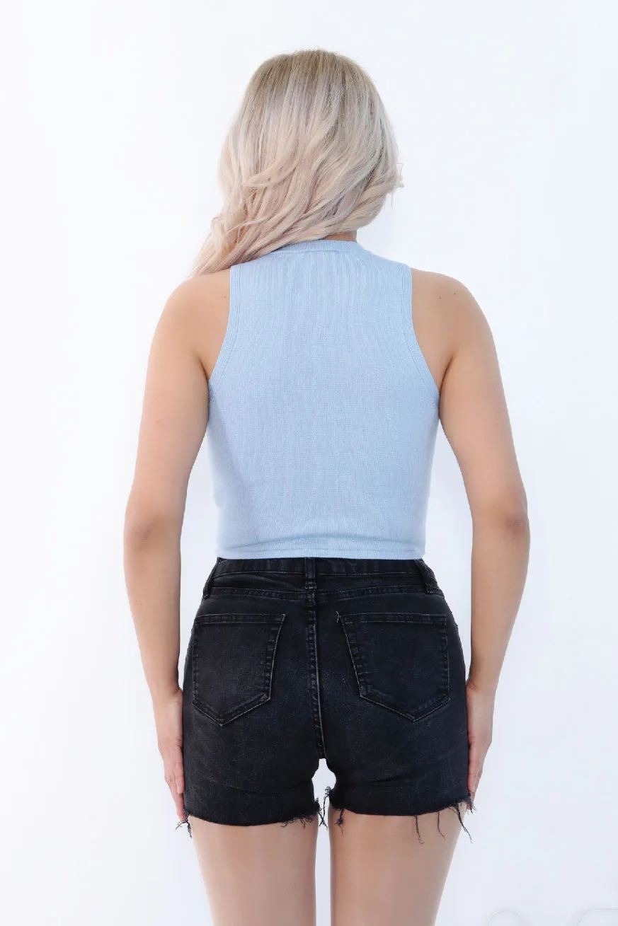 Front Braided Crop Tank Top