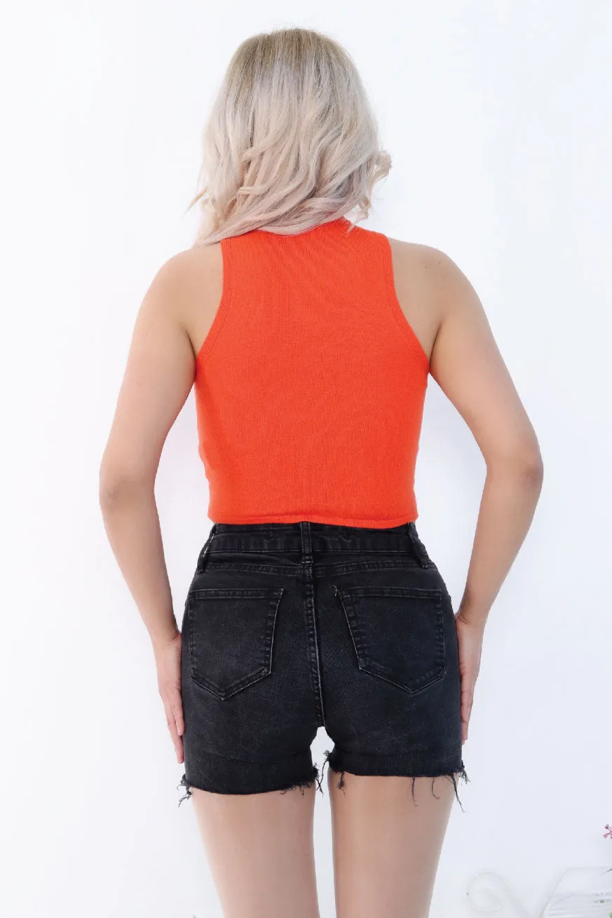 Front Braided Crop Tank Top