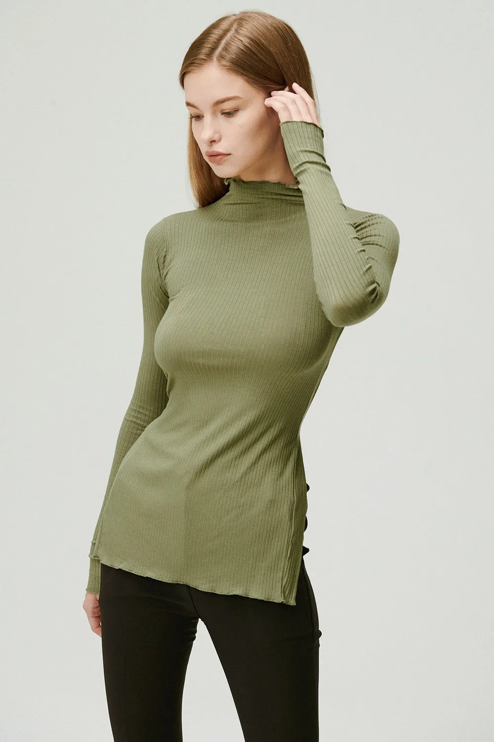 Gina Backless Ribbed Top