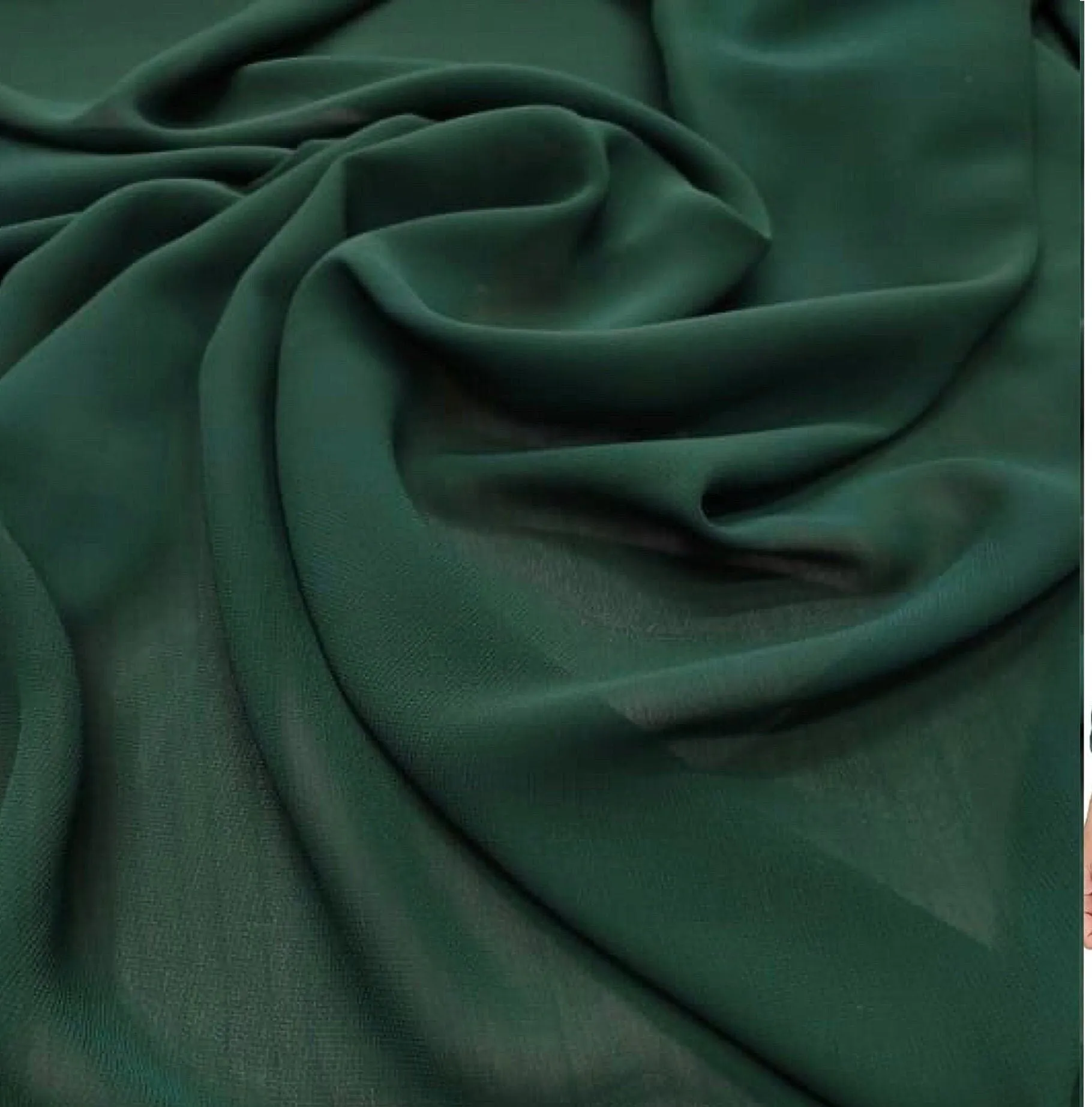 Green Chiffon Fabric