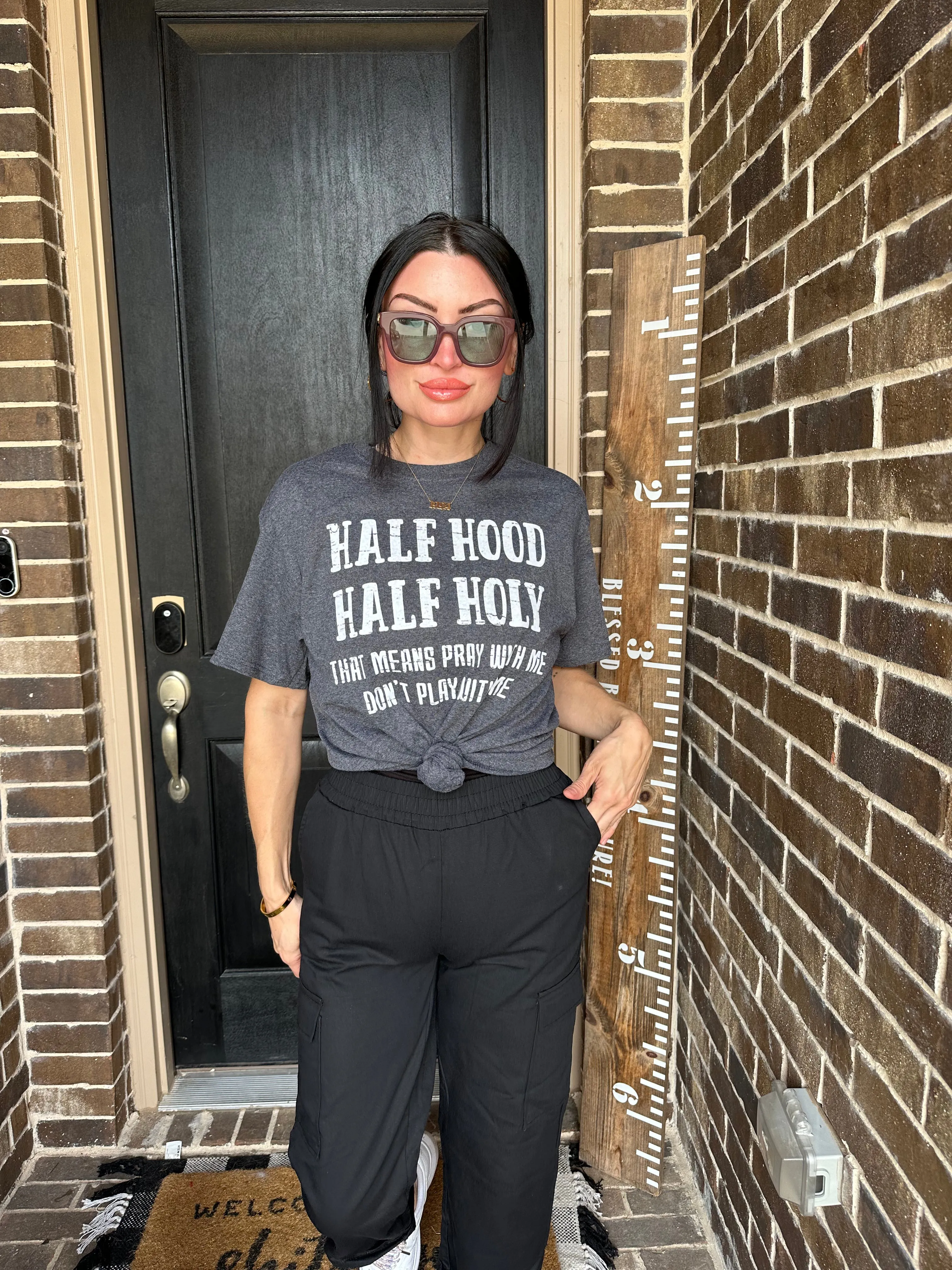 Half Hood Half Holy Tee