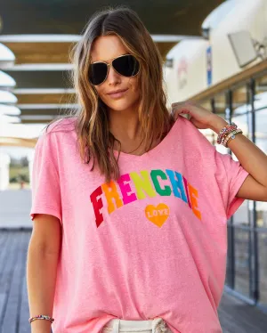 Hammill & Co - V-Neck Frenchie Tee - Pink