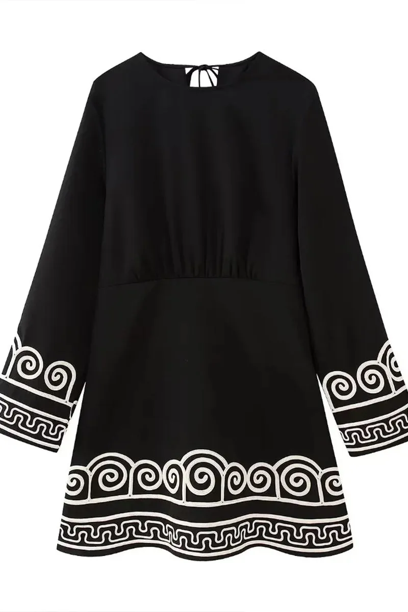 HBP1089 Ethnic Print Mini Dress