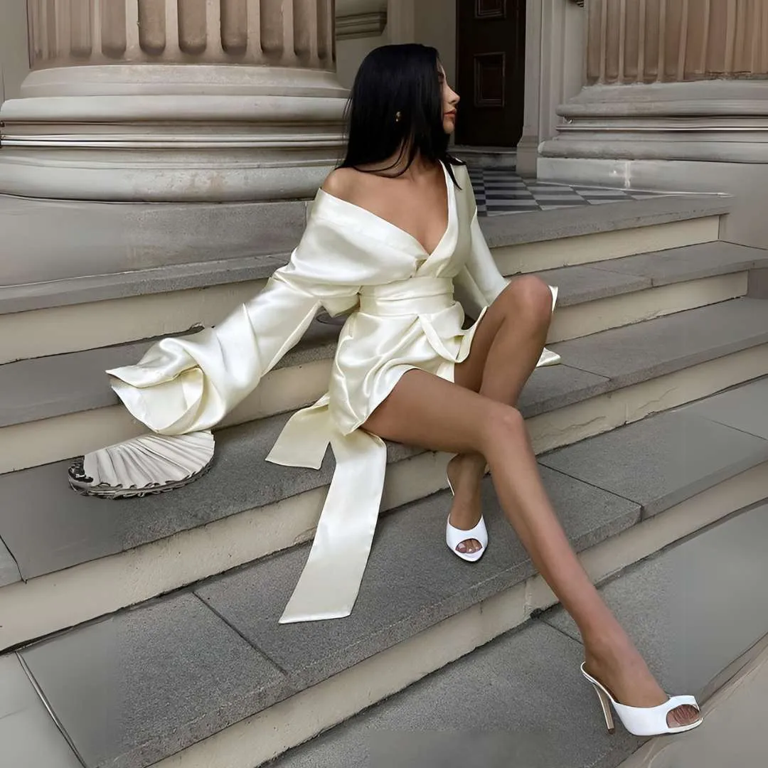 Hinata™ | Luxurious Satin Kimono Dress