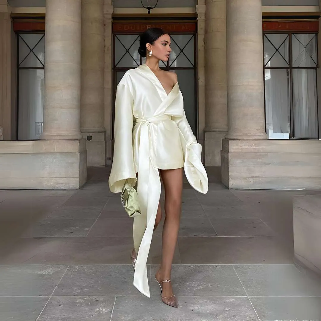 Hinata™ | Luxurious Satin Kimono Dress