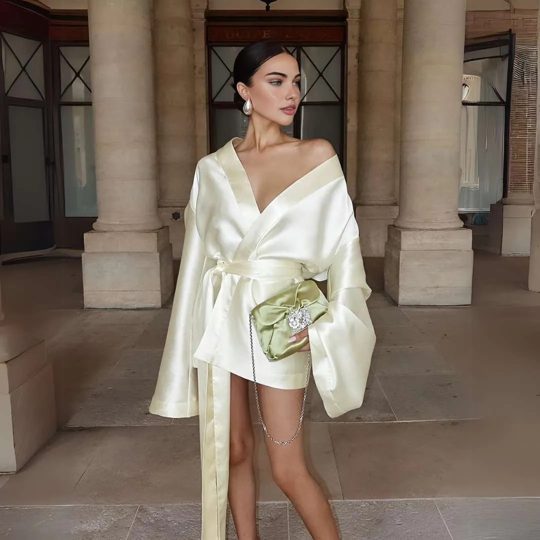 Hinata™ | Luxurious Satin Kimono Dress