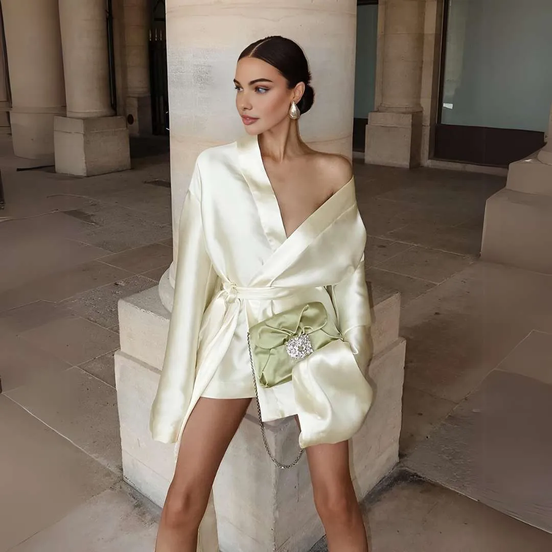 Hinata™ | Luxurious Satin Kimono Dress