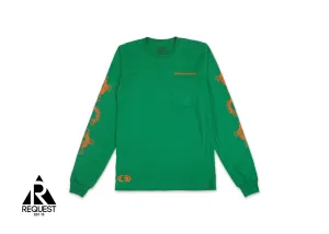 Horseshoe L/S Tee "Green/Orange"