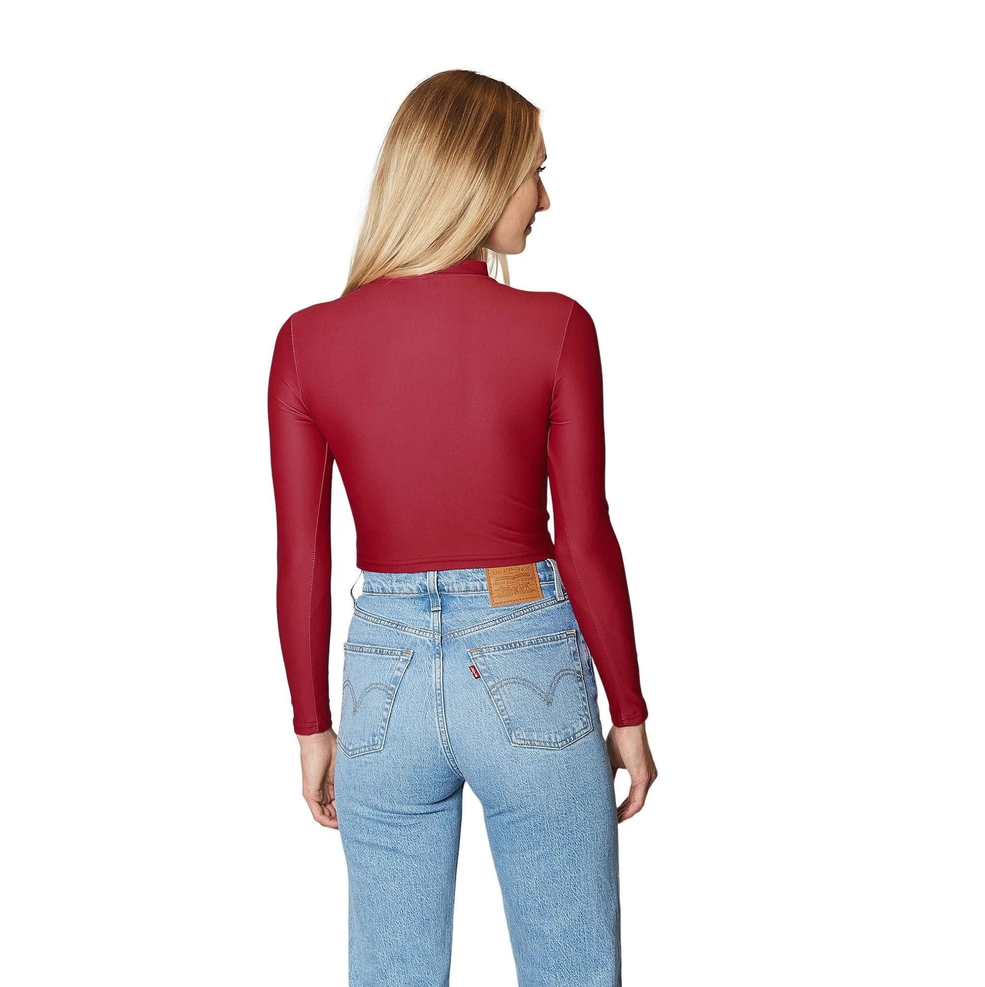 Indiana Hoosiers Crimson Mock Neck Top