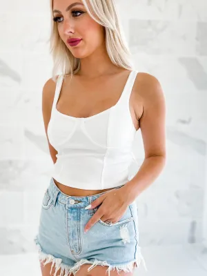 Iris Ribbed Tank - Ivory
