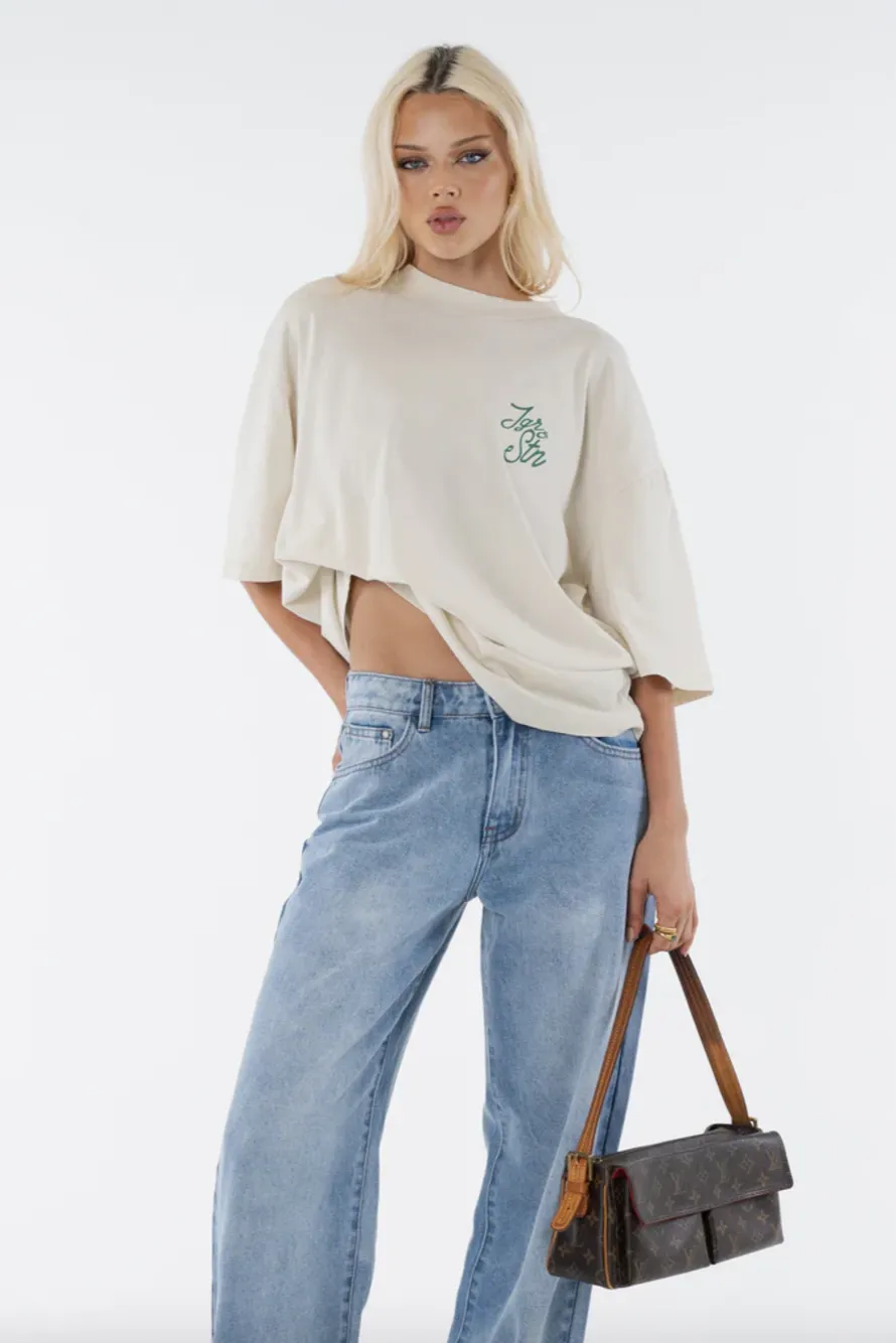 JAGGER & STONE TIGER TEE - ECRU