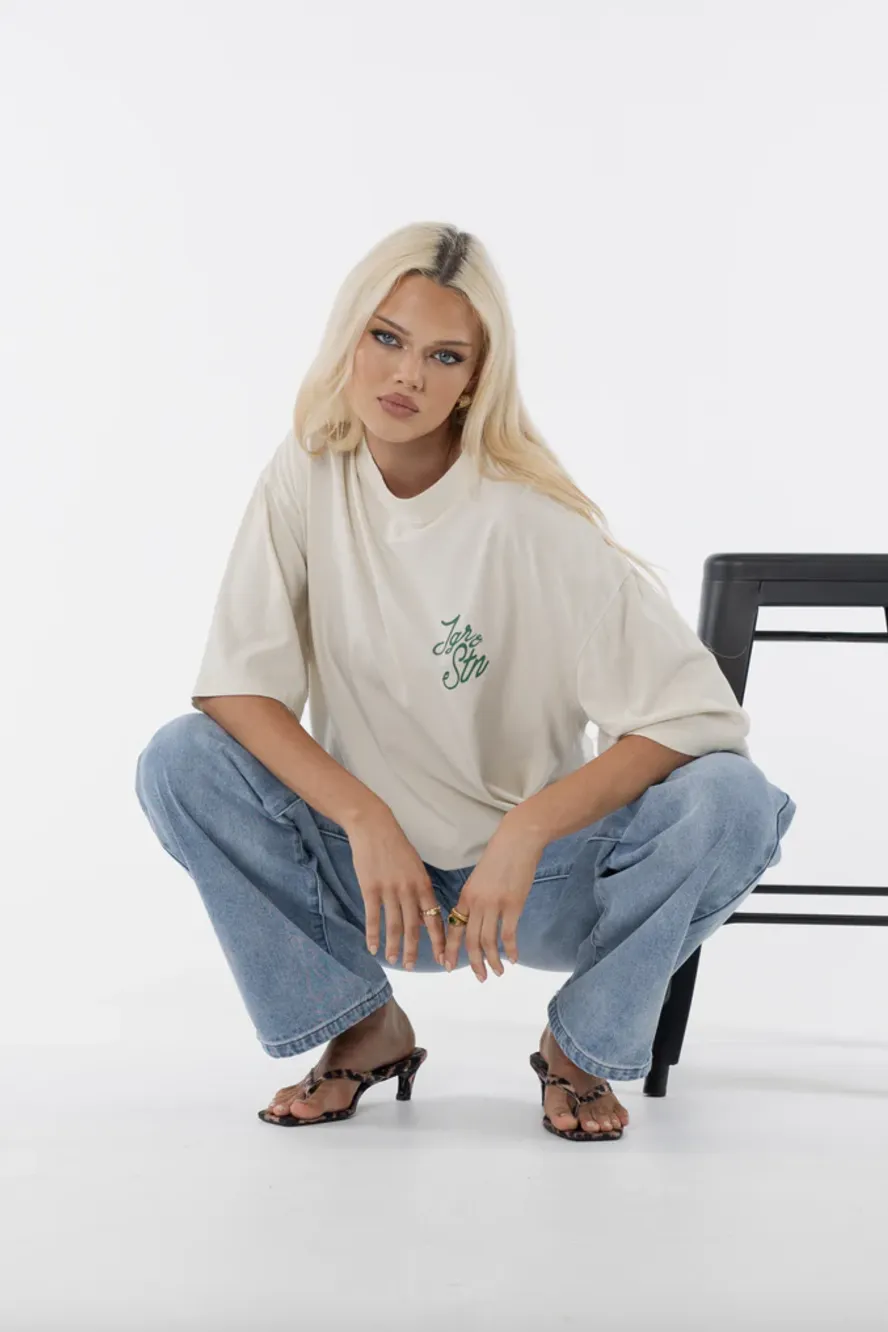 JAGGER & STONE TIGER TEE - ECRU