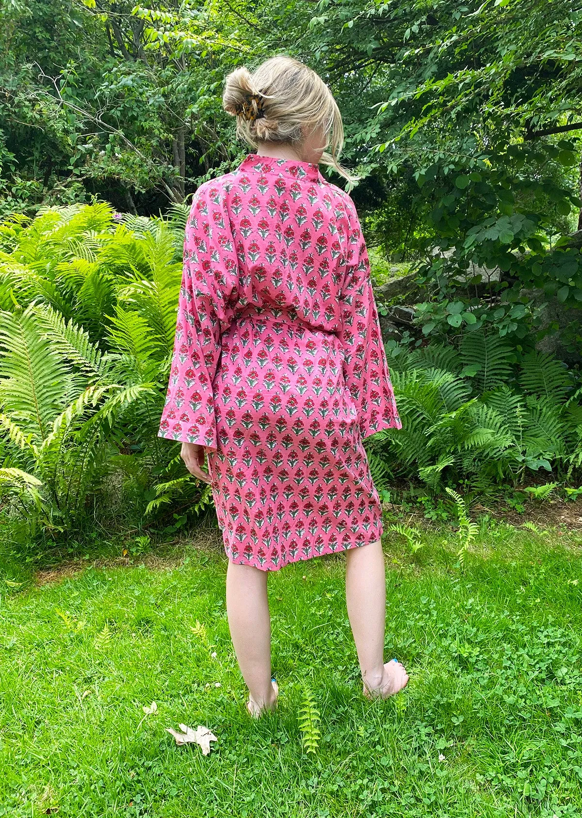 Jakarta Midi Robe | Coral Red