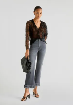 JEANS BAINHA DESFIADA