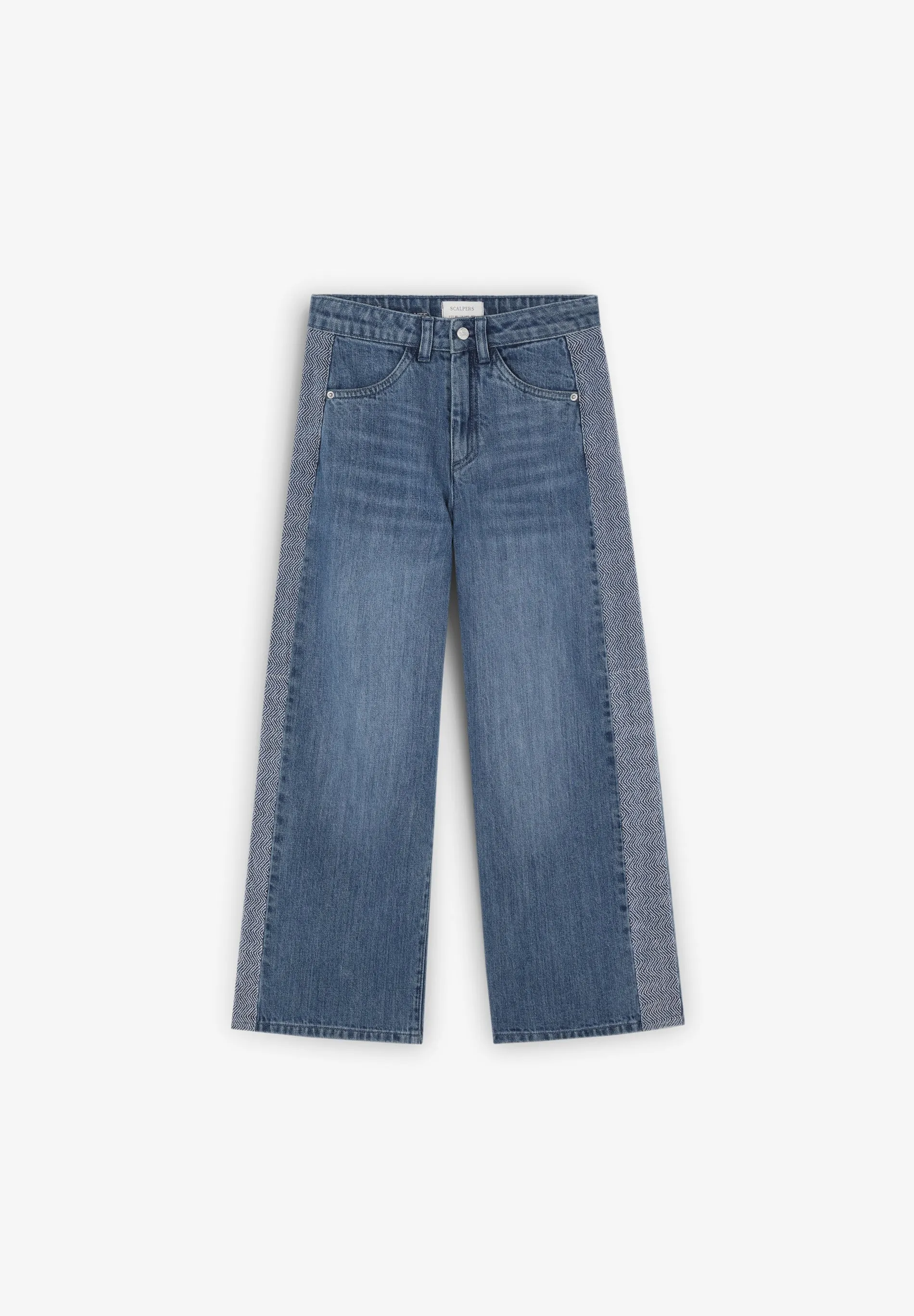 JEANS CULOTTES COM PORMENOR BORDADOS