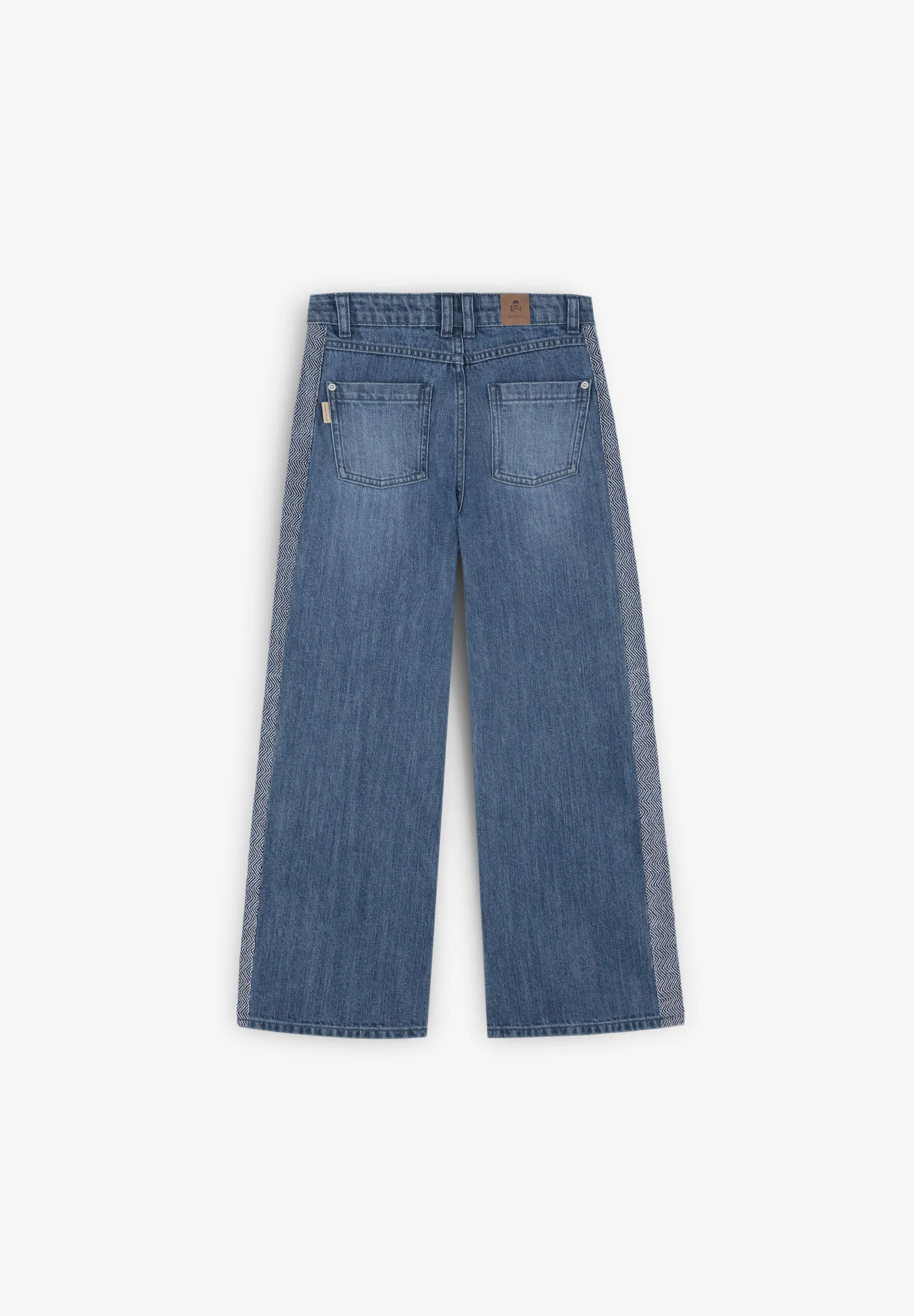 JEANS CULOTTES COM PORMENOR BORDADOS