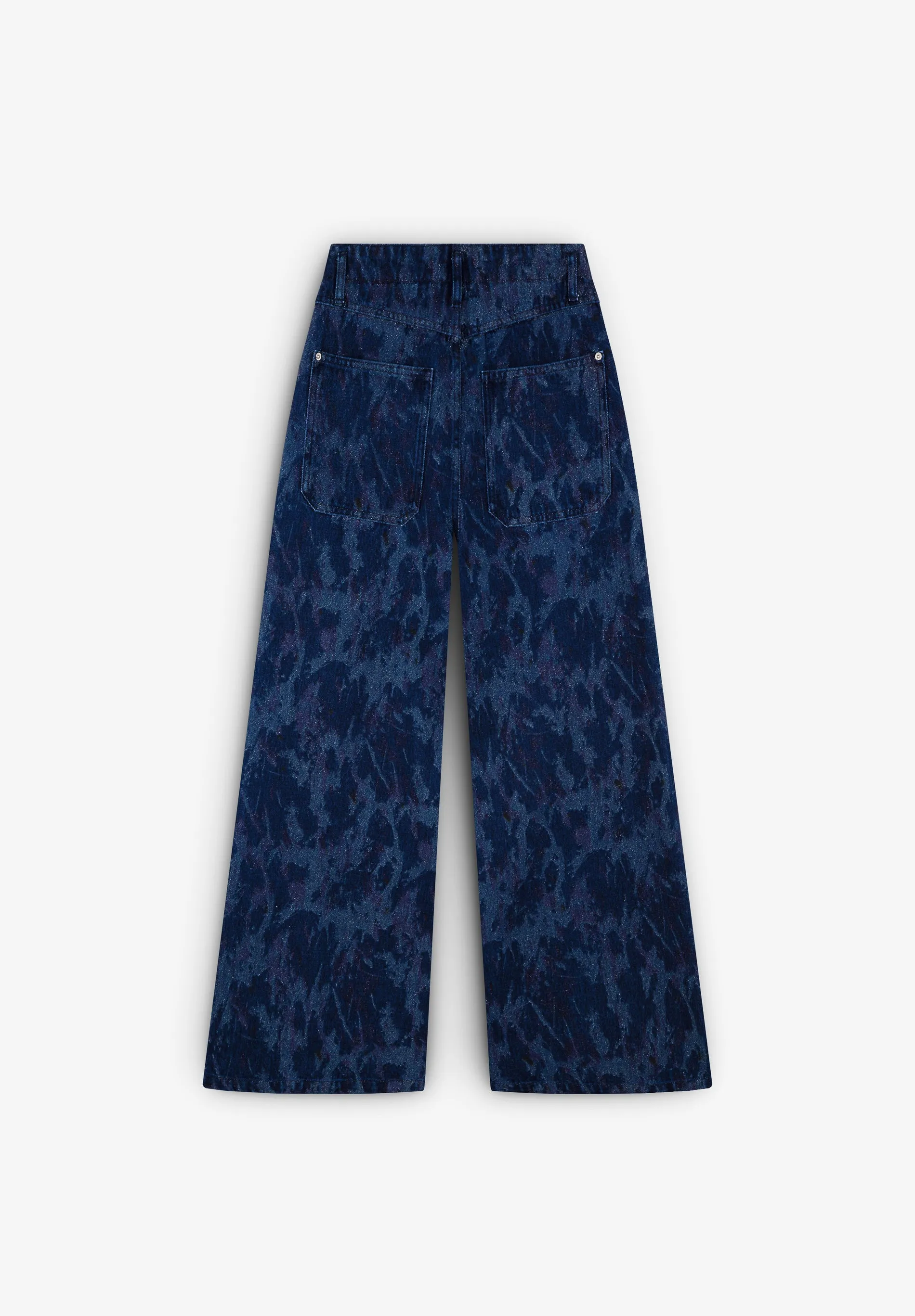 JEANS CULOTTES COM PORMENORES DE BRILHOS