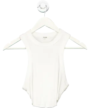 Joah Brown White Second Skin Tank Top UK XS/S