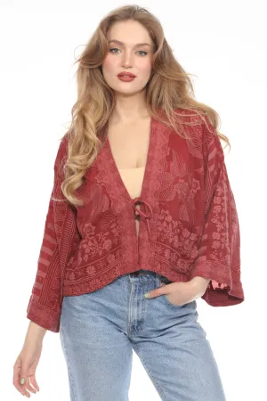 Johnny Was Red Tyrael Embroidered Kimono C43824-8