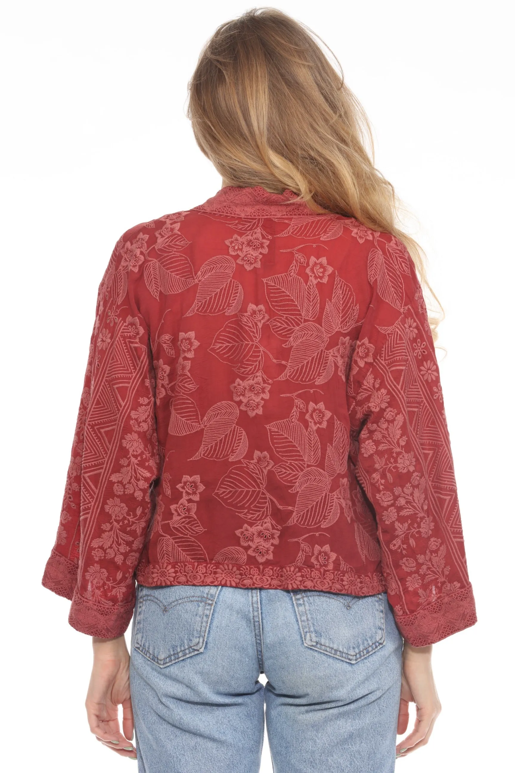 Johnny Was Red Tyrael Embroidered Kimono C43824-8