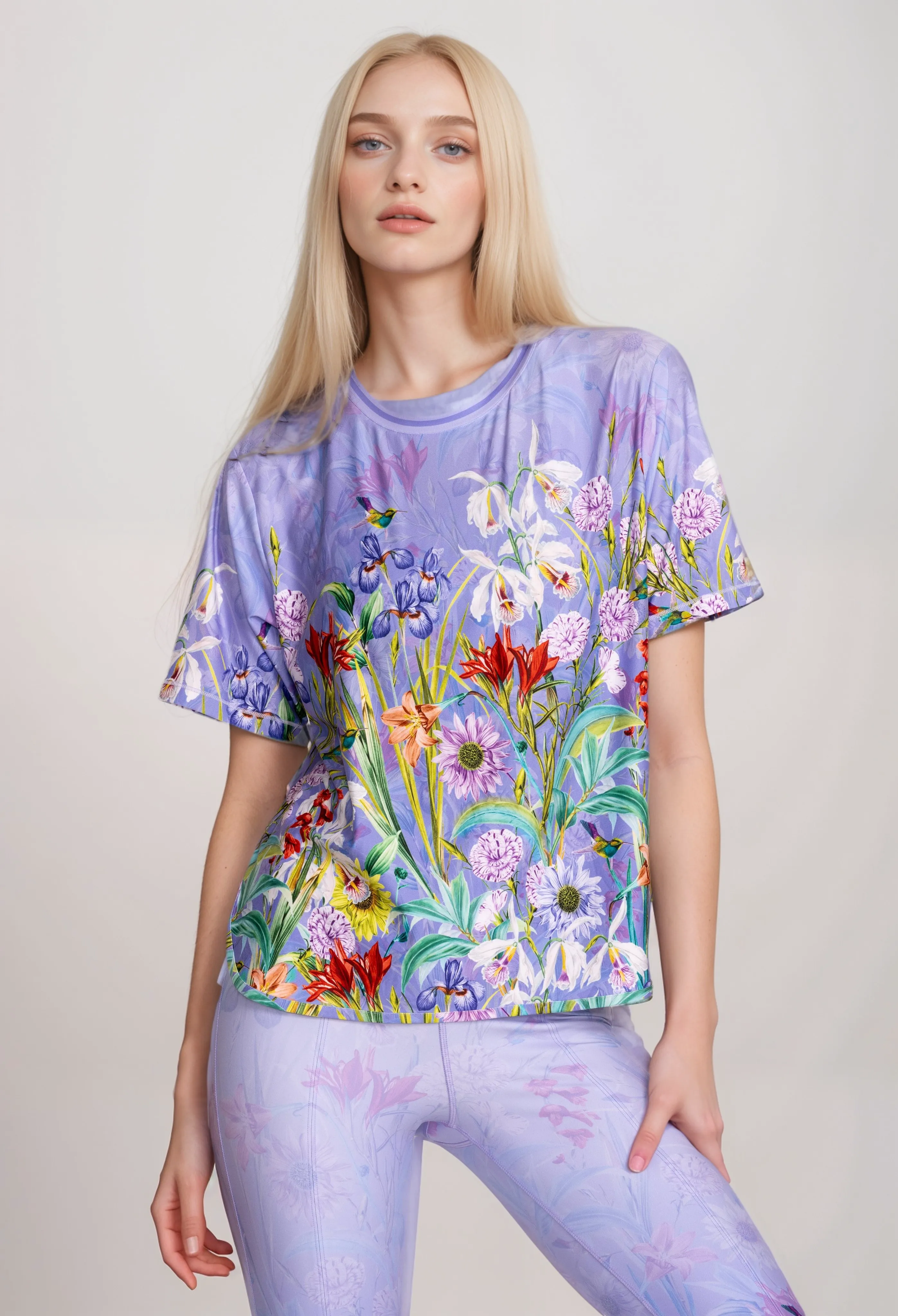 Johnny Was Short Sleeve Oversize Crop Tee A5924 Boho Chic