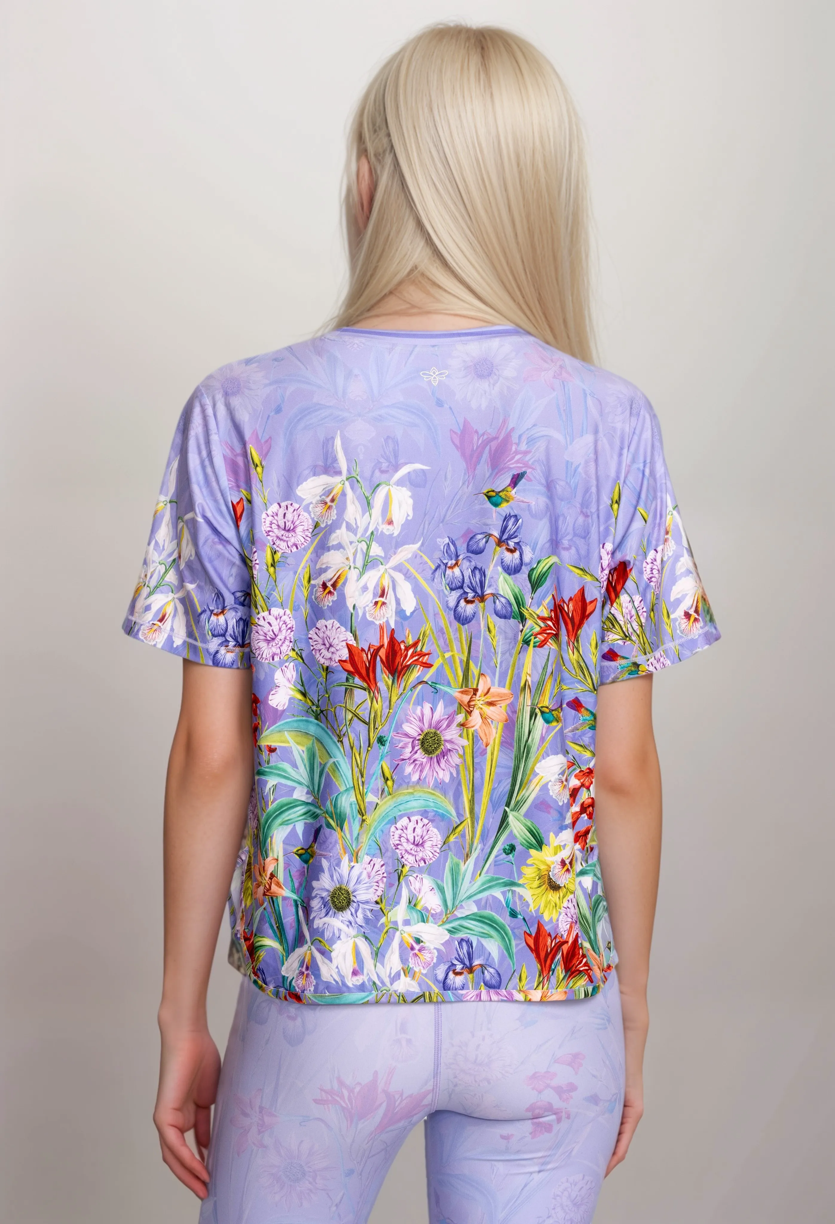 Johnny Was Short Sleeve Oversize Crop Tee A5924 Boho Chic