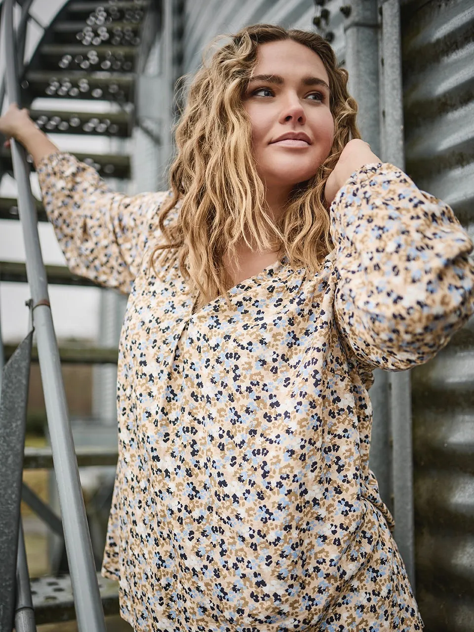 JOSIE BLOUSE - Sand mix