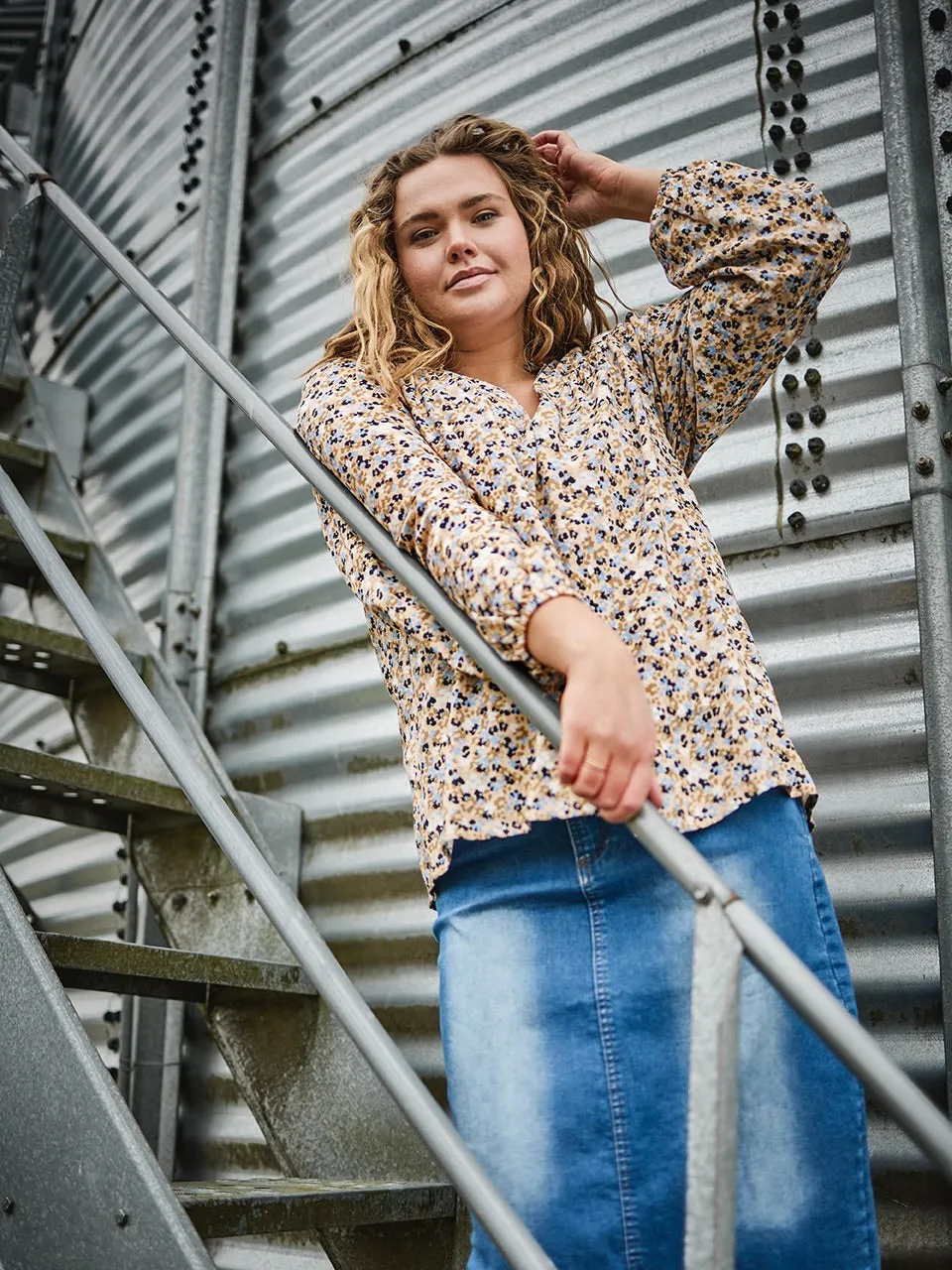 JOSIE BLOUSE - Sand mix