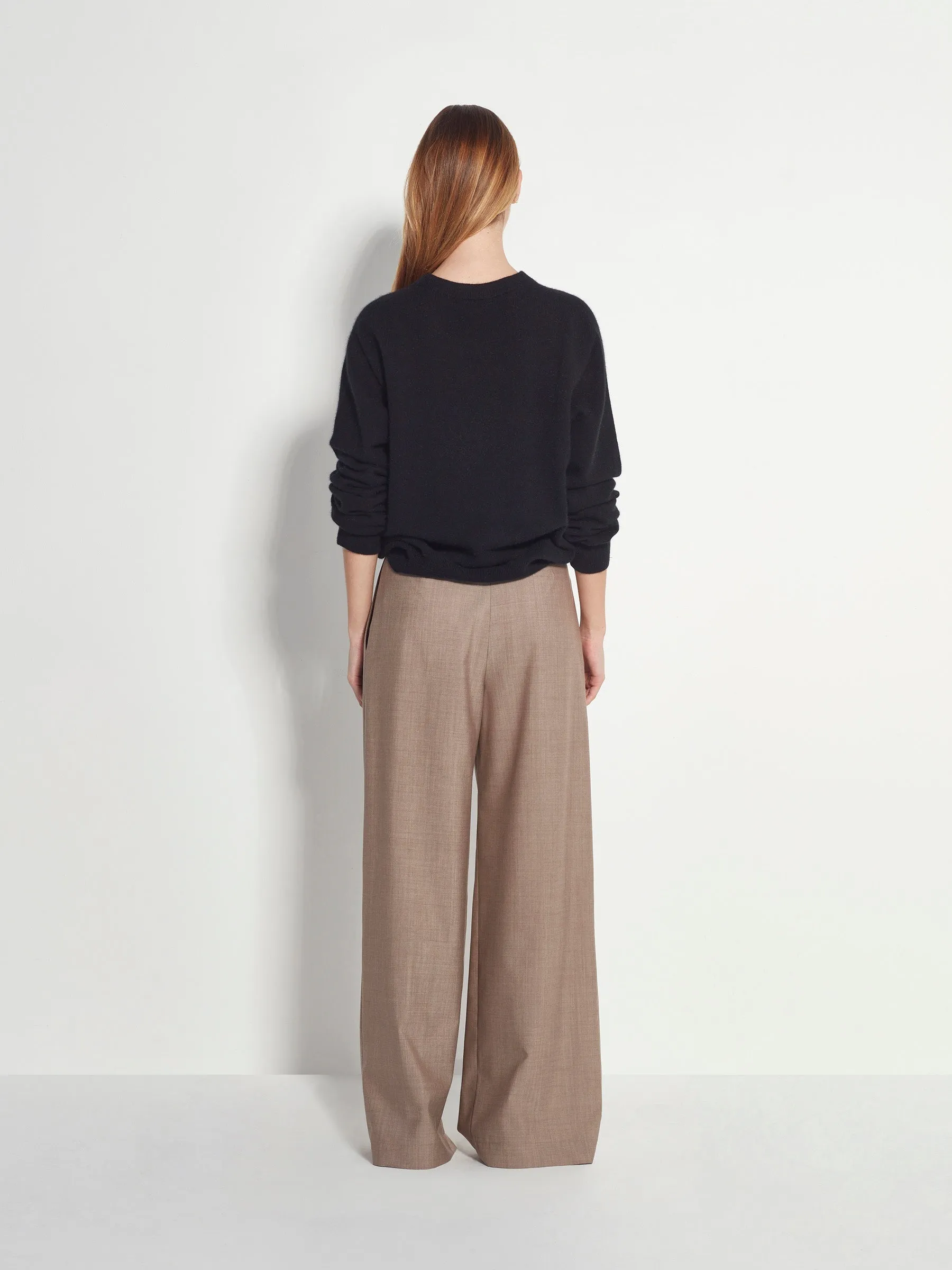 Juliette Hogan Calla Culotte Fine Wool Suiting - Salt and Pepper
