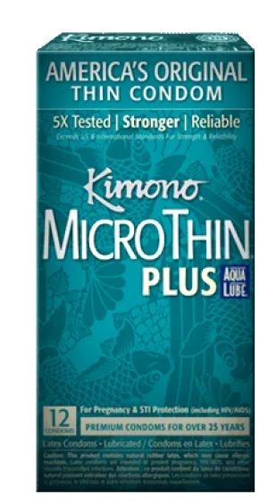 Kimono Micro Thin Condoms Aqua 12 Pack