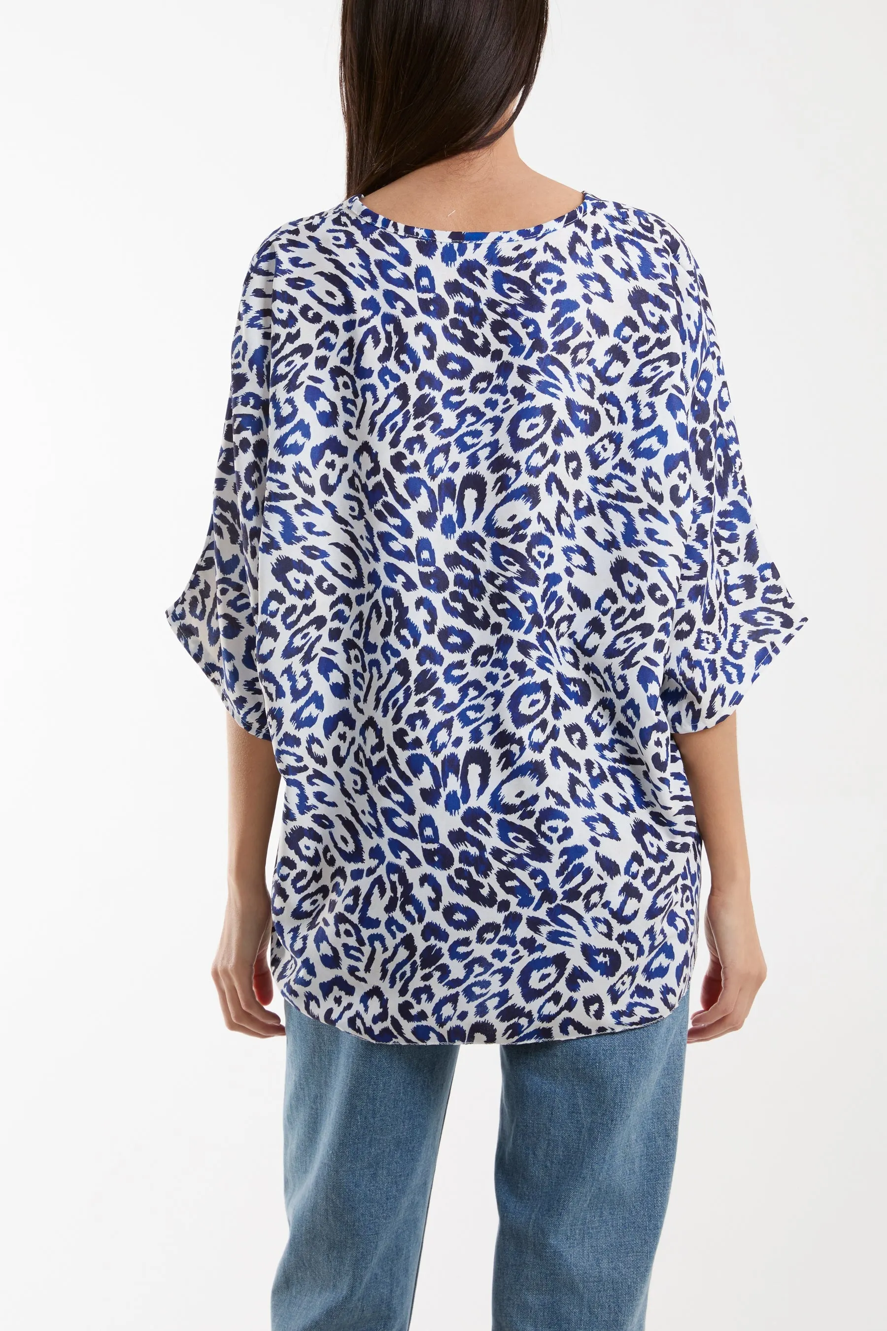 Knot Front Leopard Print Top