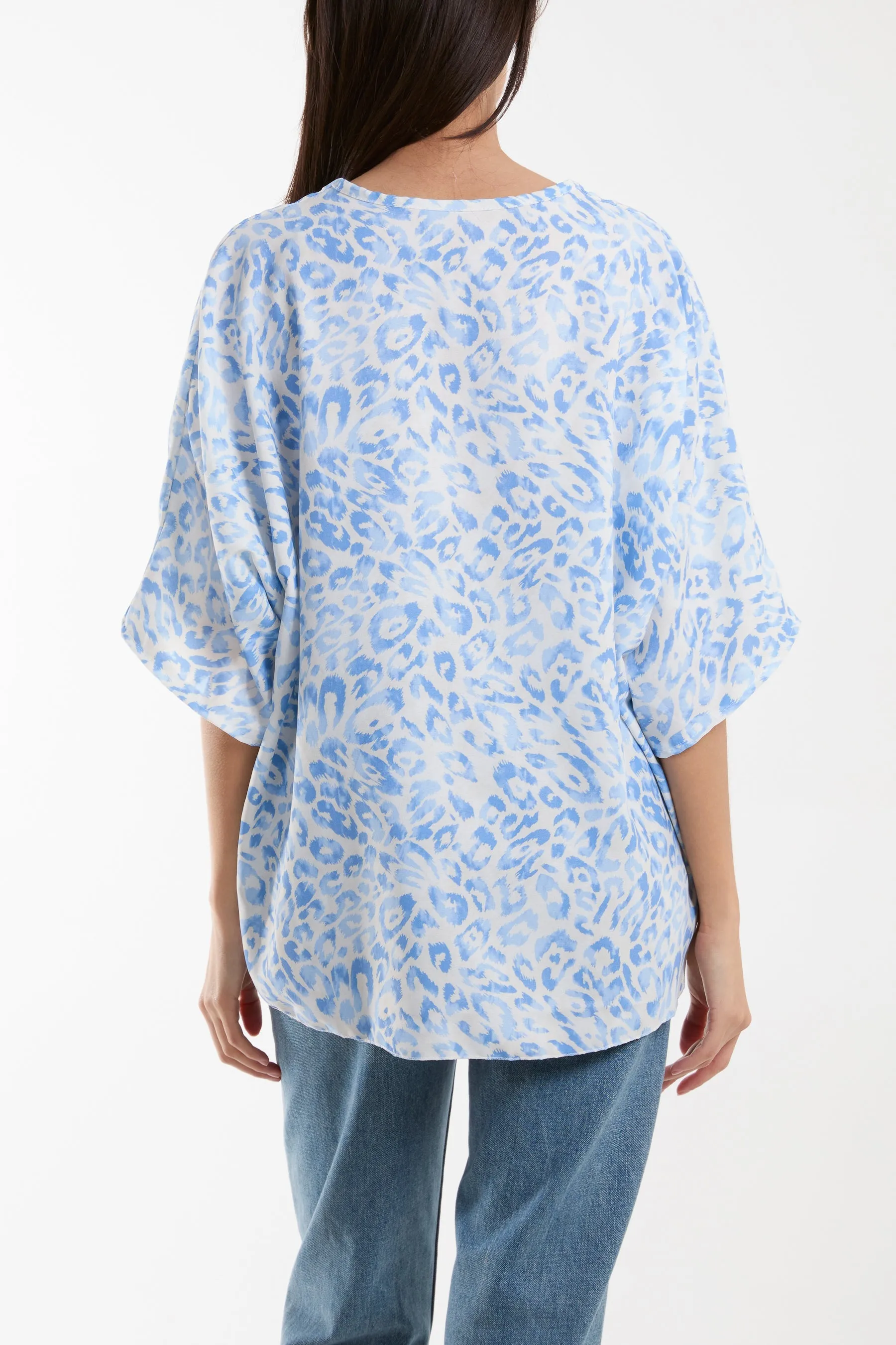 Knot Front Leopard Print Top
