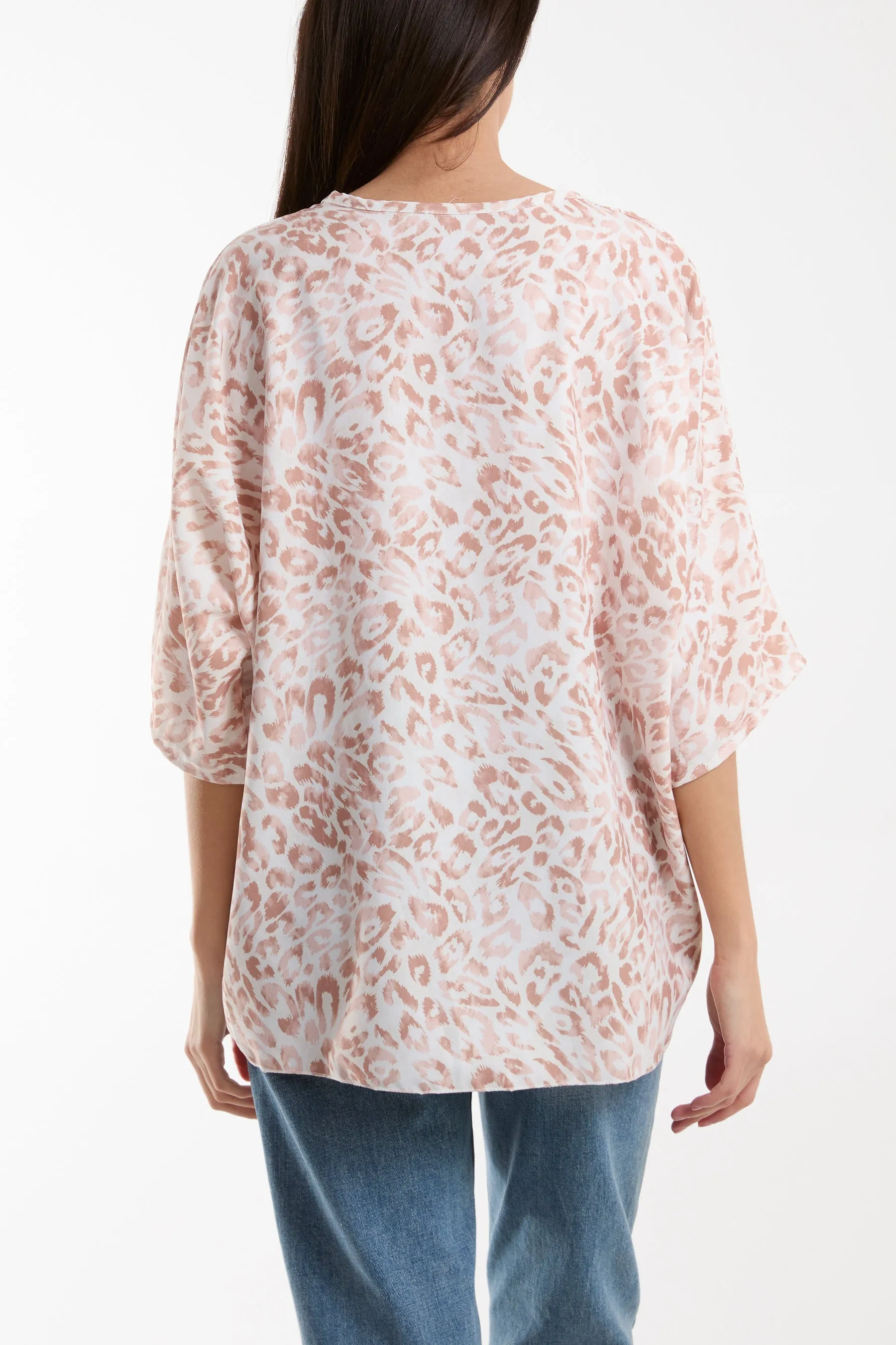 Knot Front Leopard Print Top