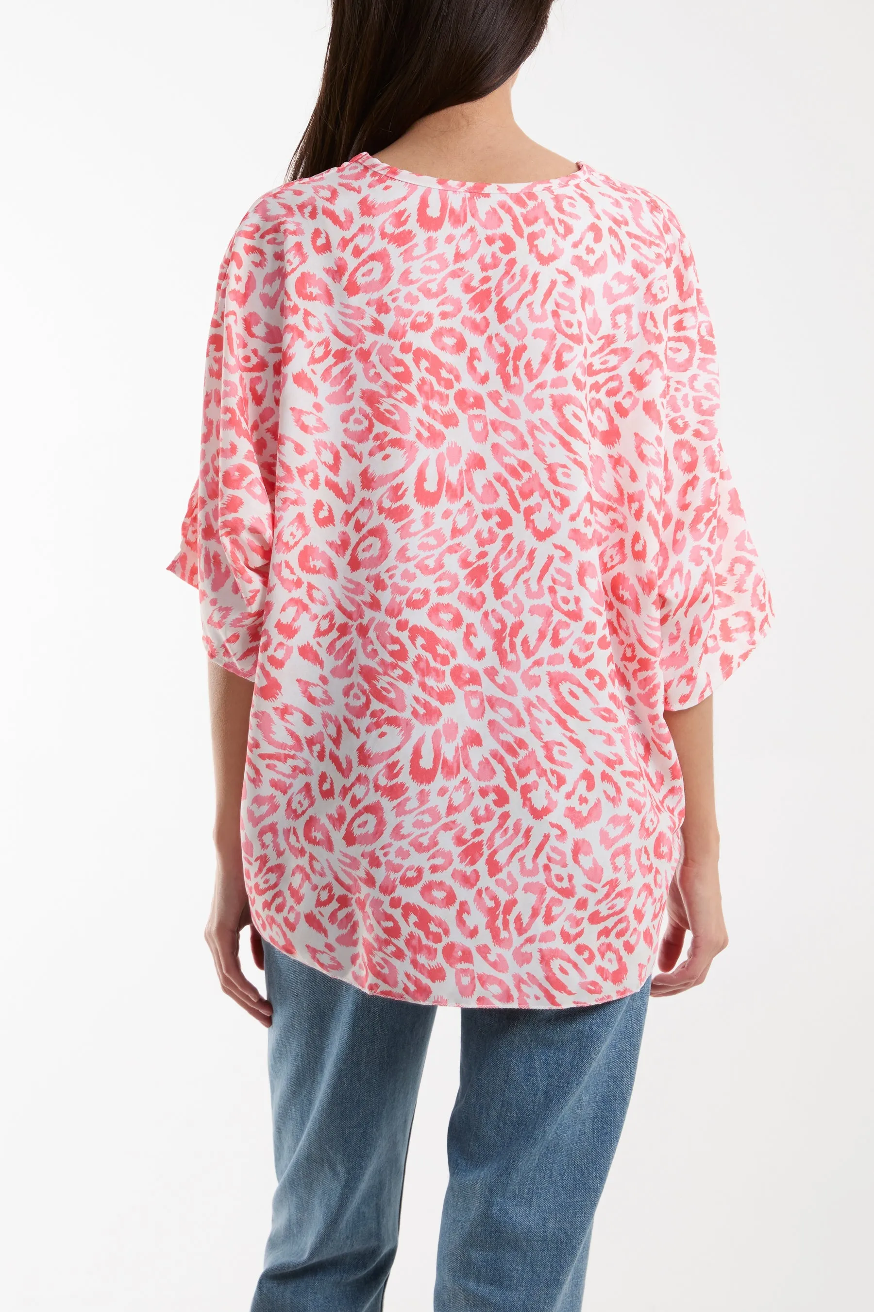 Knot Front Leopard Print Top