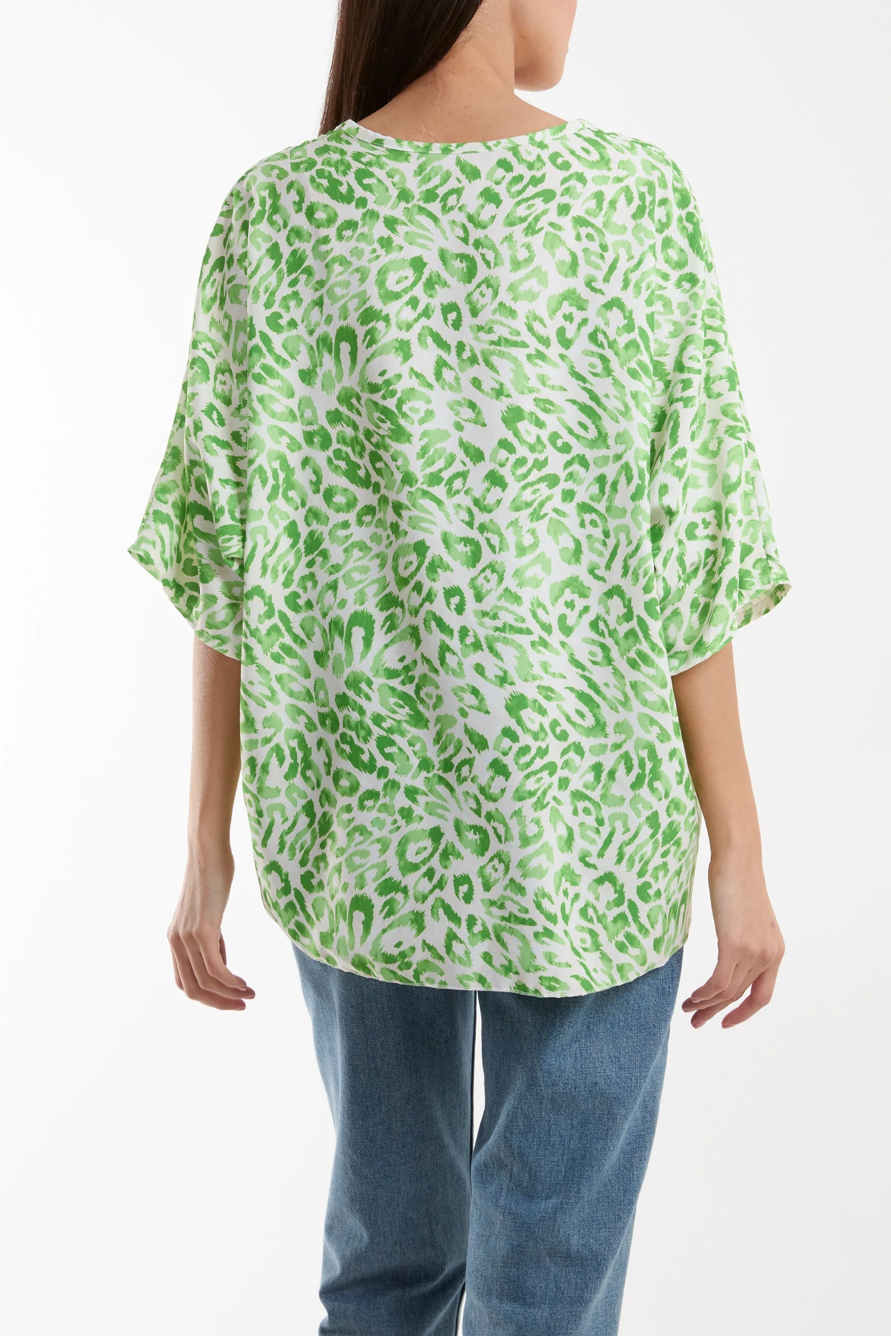 Knot Front Leopard Print Top