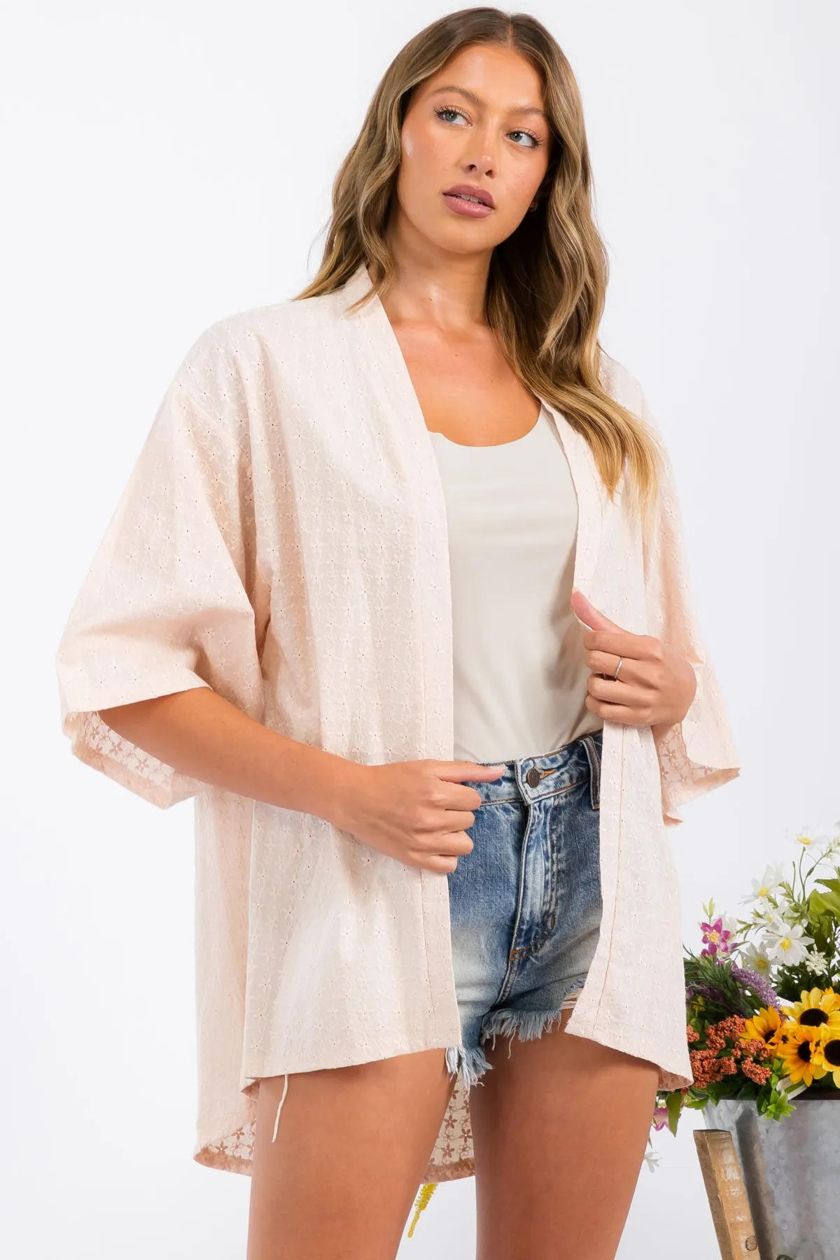 LACE KIMONO CASUAL CARDIGAN