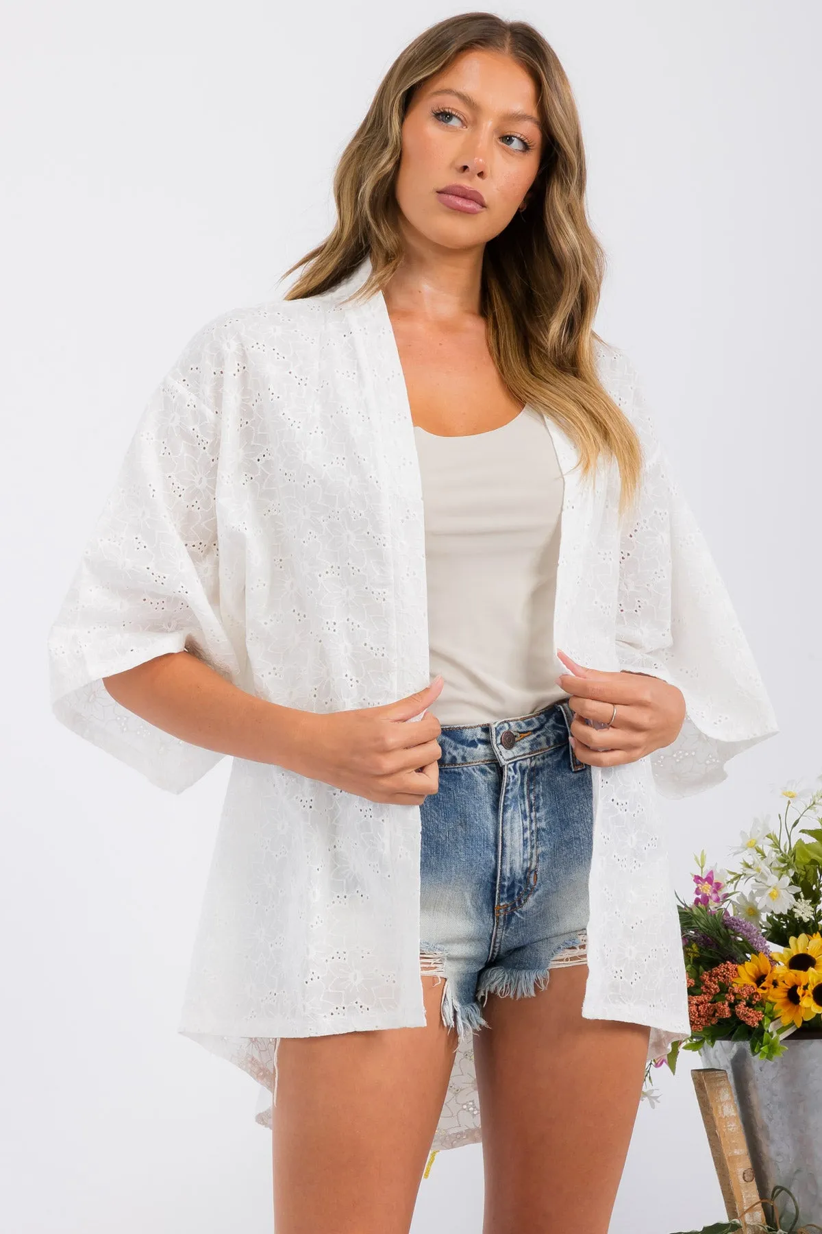 LACE KIMONO CASUAL CARDIGAN